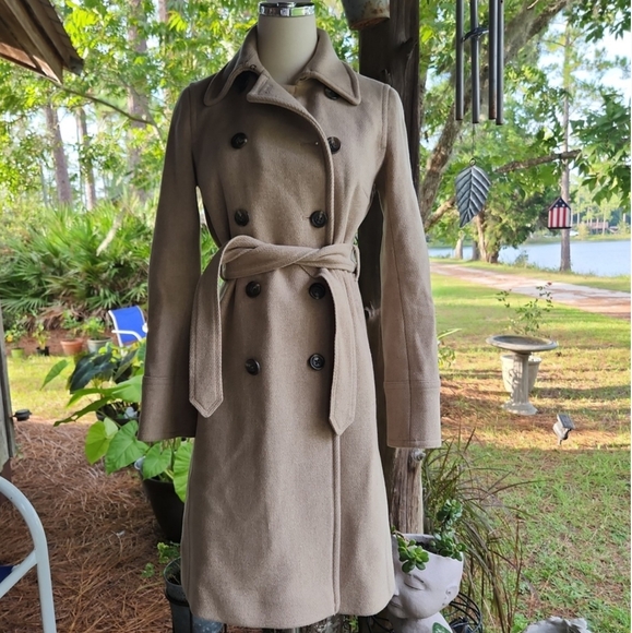J. Crew Jackets & Blazers - J. Crew Stadium Cloth Boulevard Trench Coat style 19648 in saddle
